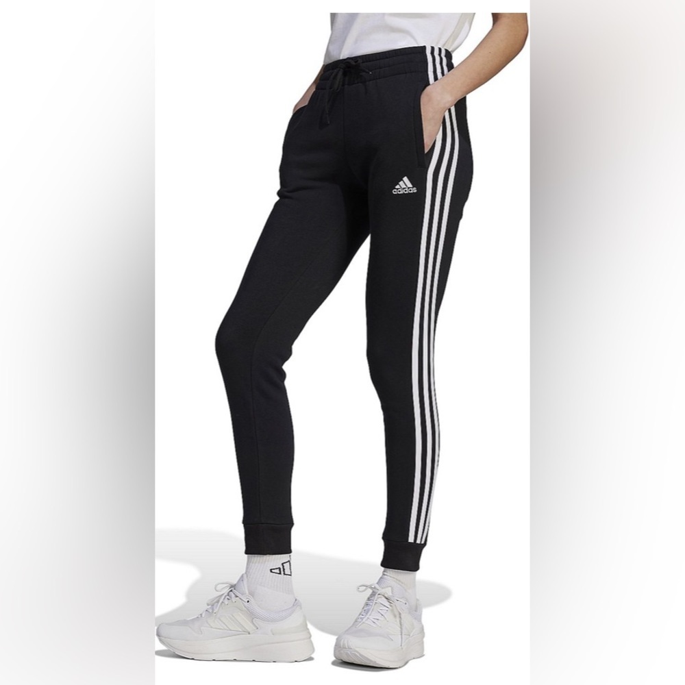 adidas Women's 3 Stripe Fleece sweatpants